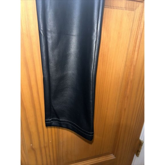 MNG By Mango Faux Leather Skinny Pants Black Size Medium - Picture 8 of 16